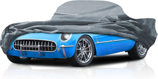 5 Layer Full Car Cover - Semi Custom Fit for 1958-1962 Chevrolet Corvette C1| All-Weather Protection: Waterproof, Dustproof, Windproof, UV-Resistant | Includes Accessories
