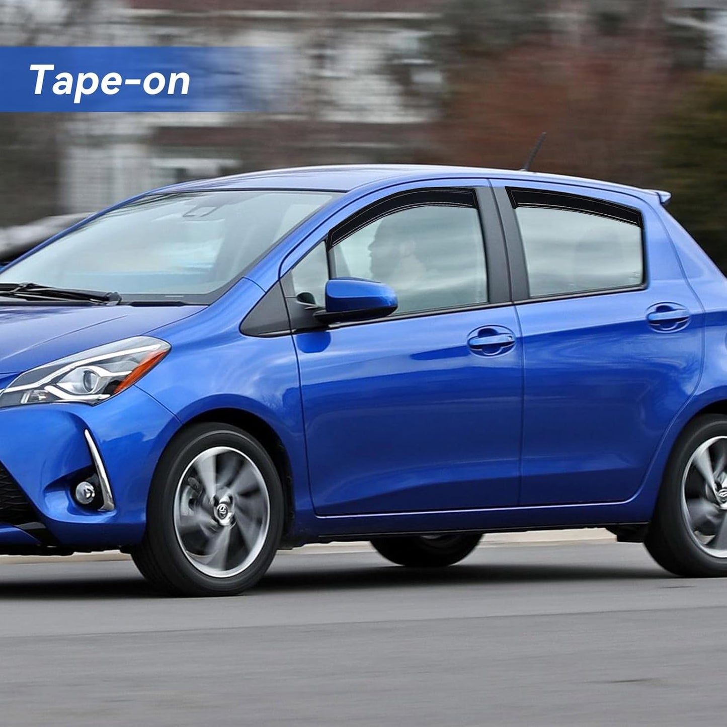 Window Visors Rain Guards for 2012-2018 Toyota Yaris Hatchback, Out-Channel Window Vent Wind Deflectors Visors Shades for 12-18 Toyota Yaris