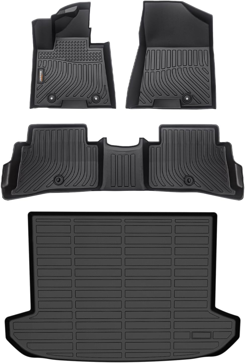Binmotor-All Weather Floor Mats Cargo Liner for Kia Sportage 2017-2022 (Only Gas Models), Full Set, Heavy Duty Car Floor Liners for Sportage Accessories