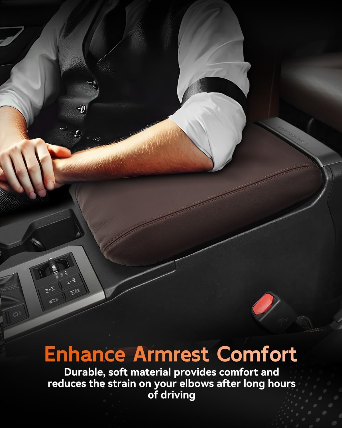 CDEFG for 2024 2025 Toyota Land Cruiser 250 Center Console Cover Armrest Box Cover for Land Cruiser (1958, Land Cruiser) Accessories Arm Rest Protector