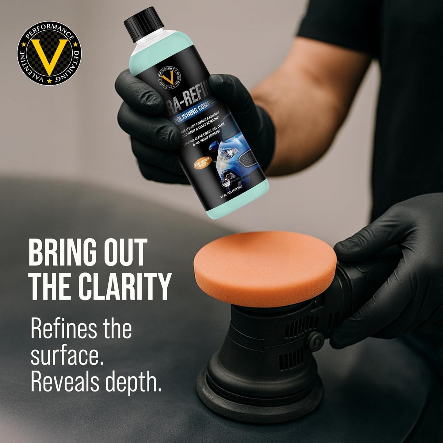 VPD Ultra-Refine Medium Polishing Compound 16 oz – Professional Car Polish & Rubbing Compound, Removes Swirl Marks, Oxidation & Scratches, Enhances Gloss & Depth, Safe for Clear Coats & Metals