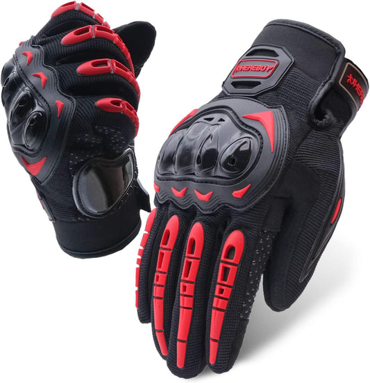 Motorcycle Gloves Touch Screen Full Finger Riding Gloves Knuckle Protection for Men and Women for Dirt Riding, Road Racing, Cycling, Climbing Work Outdoor Sports