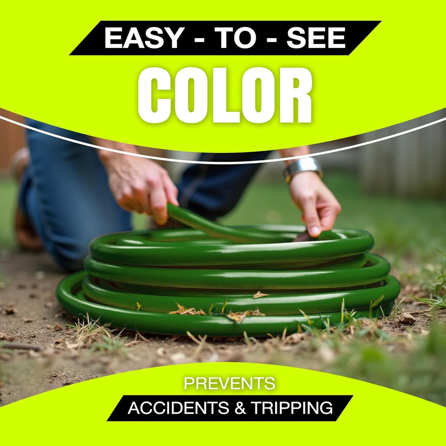 6ft Outdoor/Indoor Extension Cord 16/3 Gauge Heavy Duty 3 Prong SJTW, Waterproof, Flexible Cold-Resistant Long Power Cord,13A 125V 1625W, Green by LifeSupplyUSA