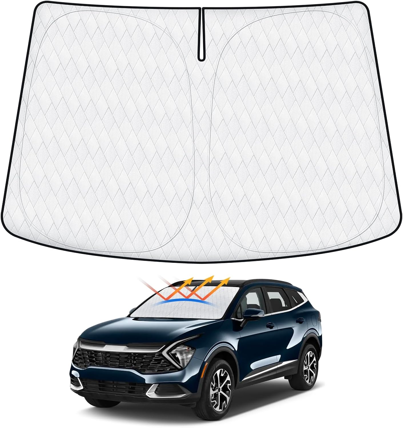 Cartist 5-Layer Windshield Sun Shade Custom Fit for Kia Sportage 2023 2024 2025 Accessories Foldable Car Front Window Sunshade Sun Visor Protector