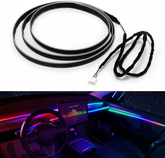 Dreamcolor Acrylic Interior Car LED Strip Light 43-inch, which fit for dreamcolor Main Controller Connects and sub-Controller kit (not Including), Not Applicable dreamcolor 5 in 1(Single Controller)