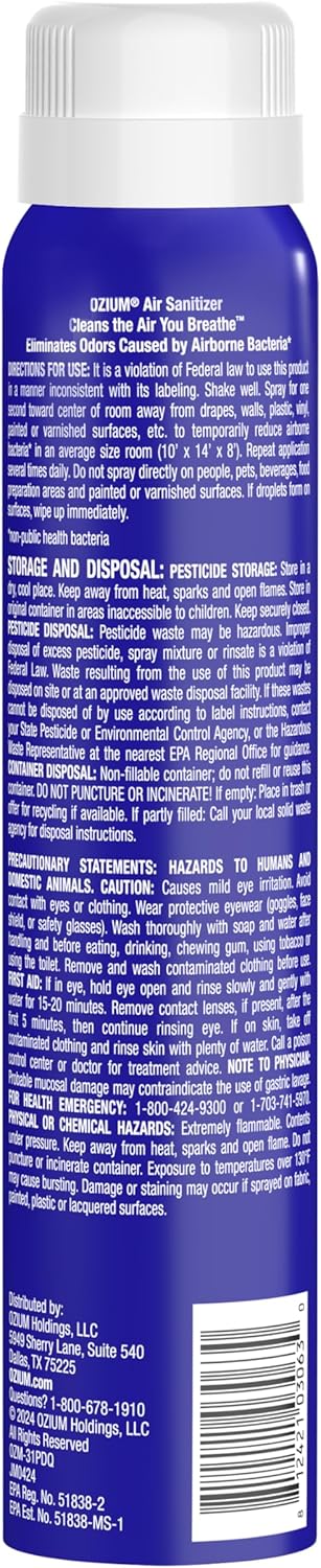 Ozium 3.5 Oz. Air Sanitizer & Odor Eliminator 4 Pack for Homes, Cars, Offices and More, Outdoor Essence, 4 Pack, MULTI
