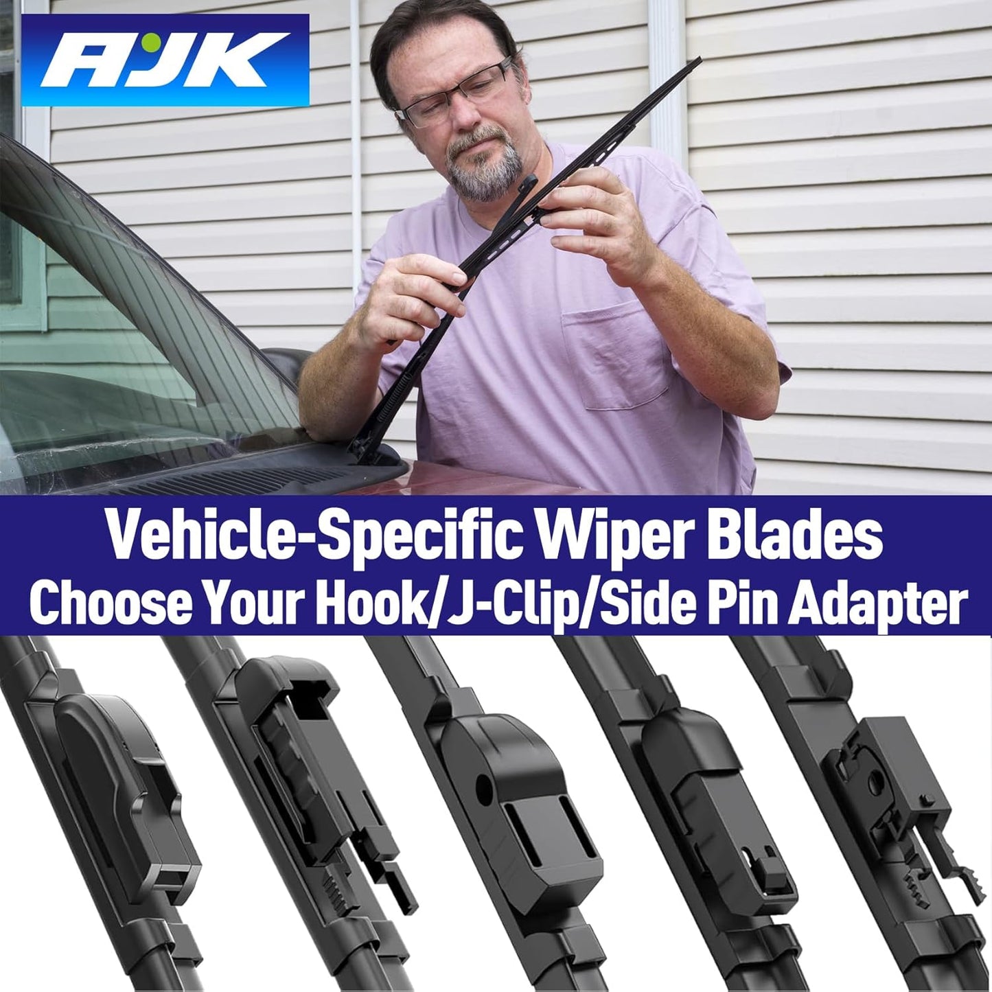 AJK 22 22 and 13 inch Wiper Blades, Premium All Season 3 Pack Driver Side and Passenger Side Front Windshield Wipers Replacement for Chevrolet Tahoe 2015 2016 2017 2018 2019 2020