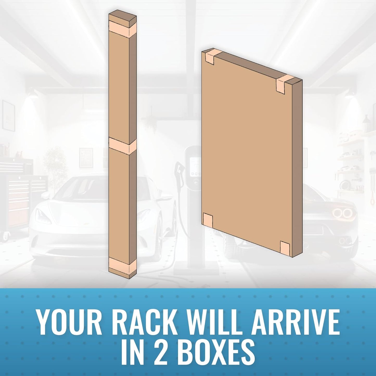 MonsterRax Overhead Garage Storage Rack - 4 x 8 Ceiling Racks for Garage, Organization Shelving, Hanging Shelf, Grey, 24"-45" Height Adjustment