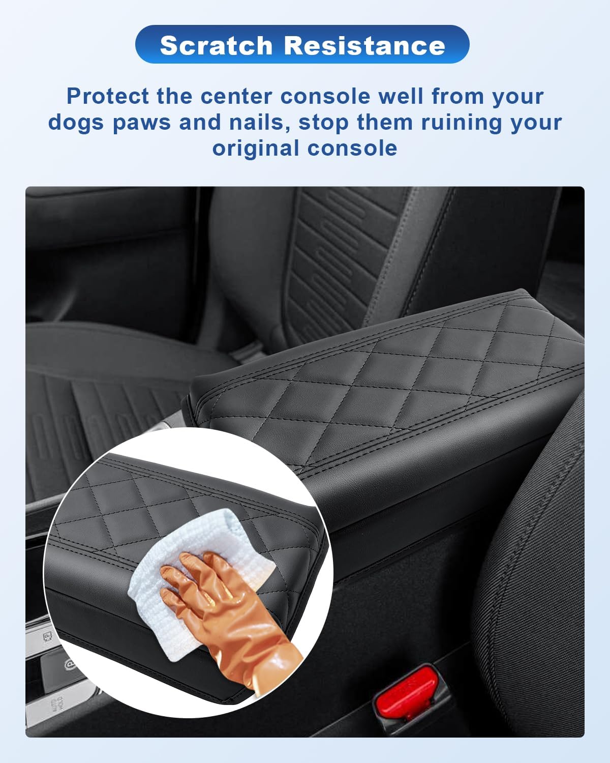 CDEFG Compatible with 2024 Hyundai Tucson Center Console Cover for 2022-2024 Santa Cruz Accessories Armrest Cover 2022-2024 Hyundai Tucson Hybrid Middle Console Pad Arm Rest Cushion