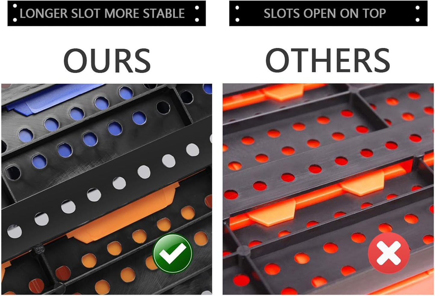 Wall Mounted Storage Bins Parts Rack 4 Colors Bin Organizer Garage Plastic Shop Tool, Garage Organizers and Storage (Style-Serene) 25.2"*16.2"