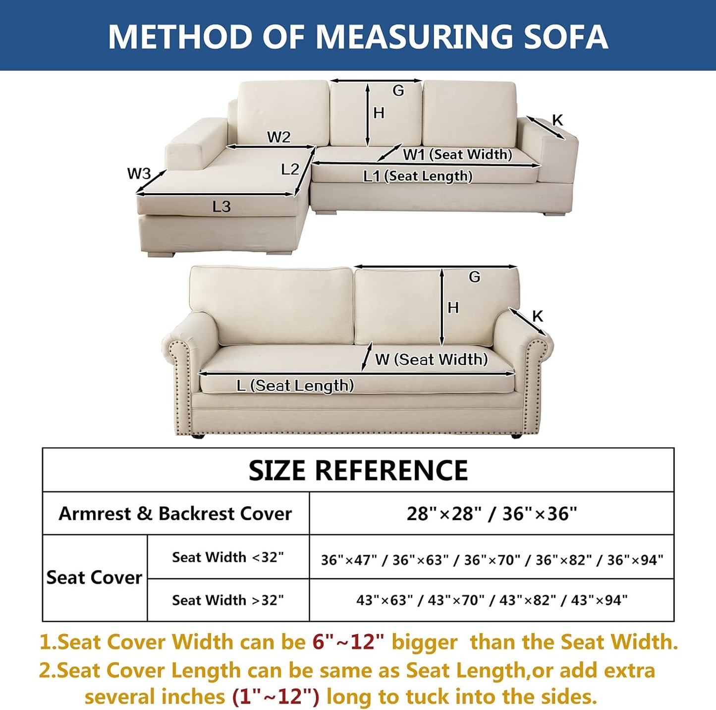 Eismodra Couch Cover,Sectional Couch Covers,Sofa Covers for 3 Cushion Couch,Anti-Slip Sofa Slipcovers for Dogs Cats Kids Loveseat Recliner L Shaped Armrest Backrest,Light Gray 36''x94''(Only 1 Piece)