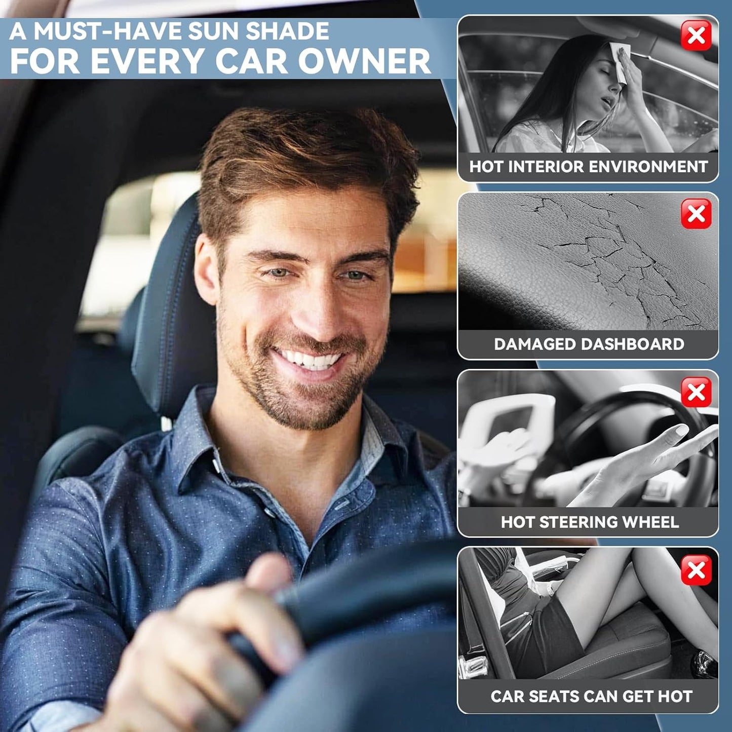 Sun Shade for Honda Odyssey Windshield Cover 2018-2024 2025 2026 4-Layer Front Window Shade Custom for Odyssey LX EX EX-L Touring Elite Sunshade 240T Shade Blocks UV Rays Cooler Car Accessories