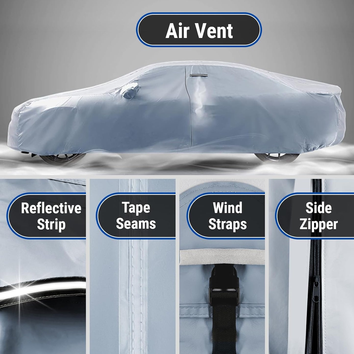 iCarCover Premium Car Cover for 1992-2005 Pontiac Grand Am Heavy Duty Waterproof All-Weather Automobiles Custom Fit Indoor Outdoor UV Snow Protection Covers with Straps and Bag