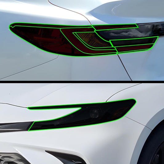 BOGAR TECH DESIGNS Full Headlight Taillight Tint Kit Compatible with Toyota Camry 2025-2026, Dark Smoke