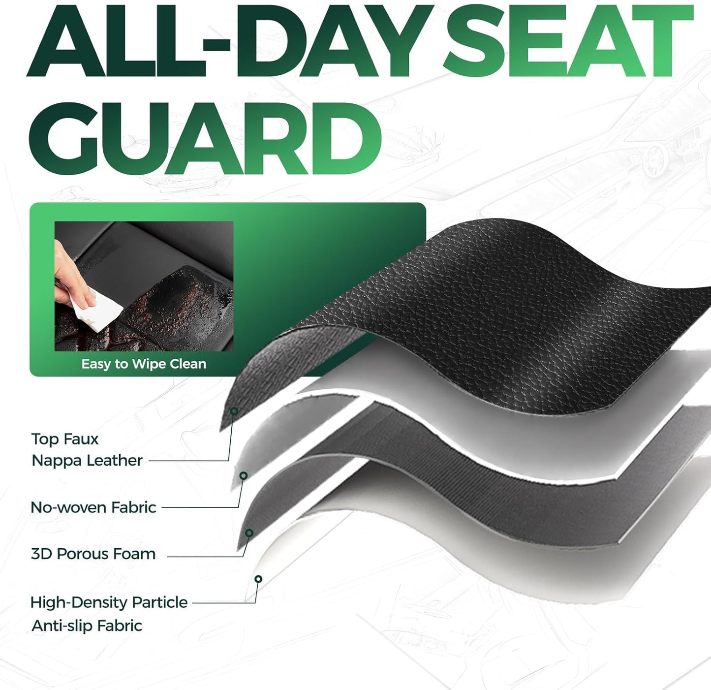 for Jeep Wrangler Seat Covers 4Door JL 2018 2019 2020 2021 2022 2023 2024 2025, Custom Fit Car Seat Cover Full Set, Luxury Waterproof Leather Seat Protectors, Black, with Rear Cup Holder