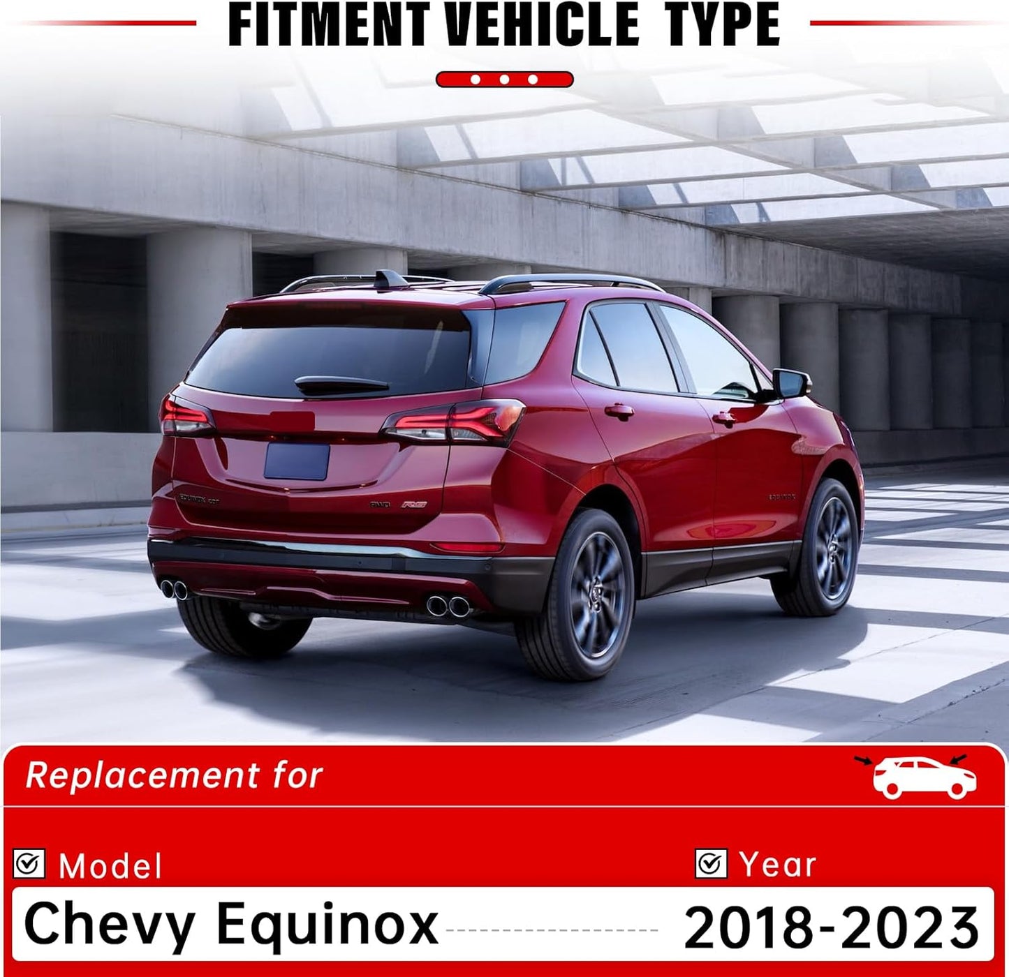 Windshield Wiper Blades Replacement for Chevrolet Chevy Equinox 2018 2019 2020 2021 Original Factory Quality Front Rear Wipers Blade Set for My Car - 24" 18" 13" (Pack of 3)