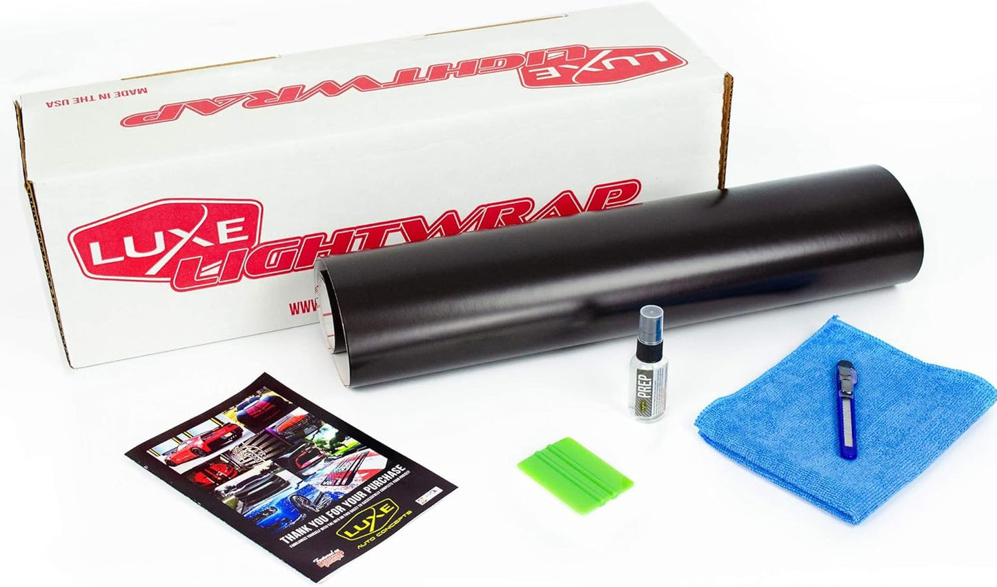 Luxe LightWrap Dark Smoke Stealth Universal Headlight Tail Light Tint Kit (20” x 1 Yard)