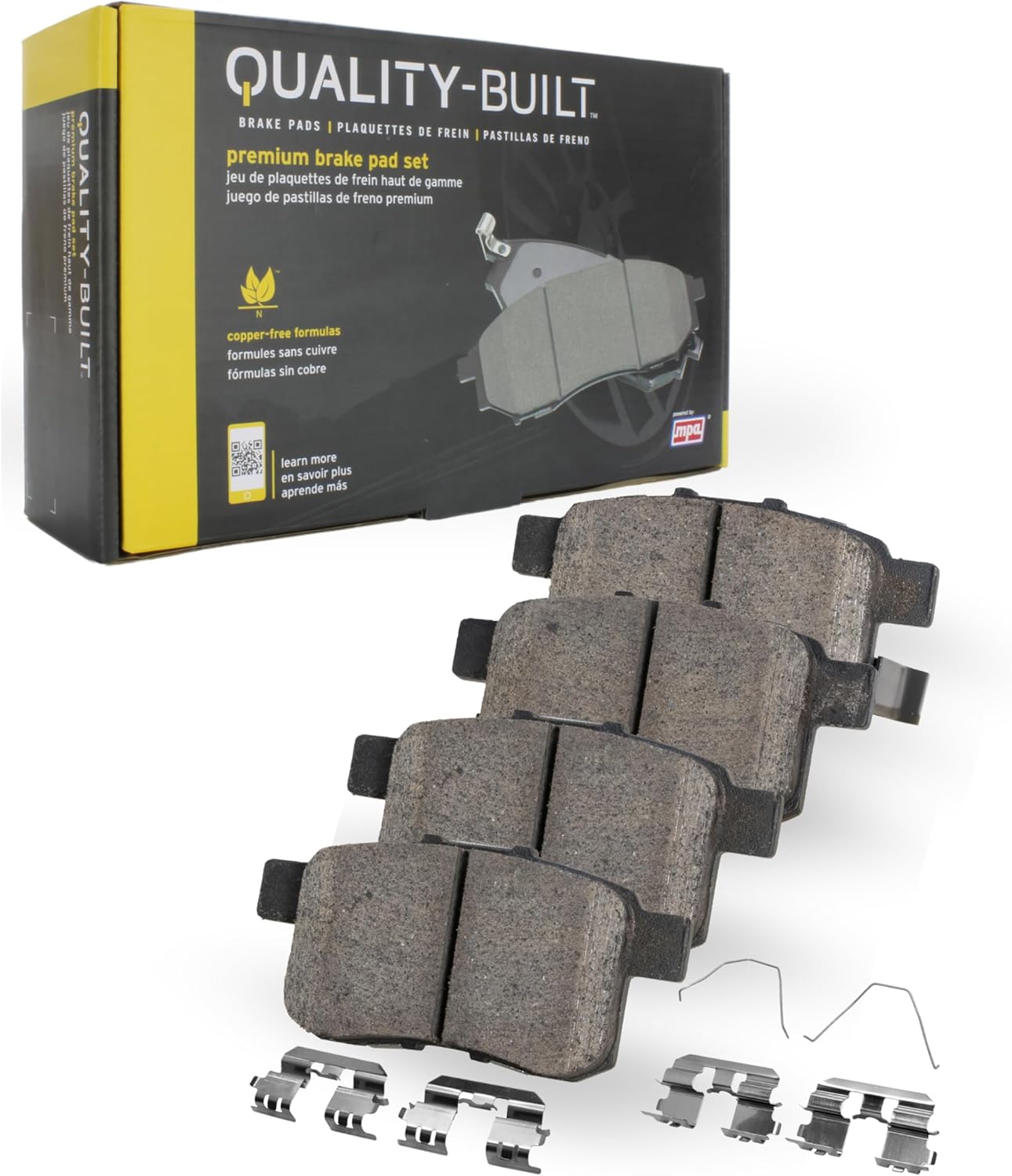 Premium Ceramic Rear Brake Pads (1001-1632C) Compatible with Lexus HS250h 2010-2012