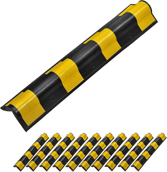 Electriduct Rubber Corner Guards 31" for Parking Columns and Garage Walls Round Edge (Pack of 10)