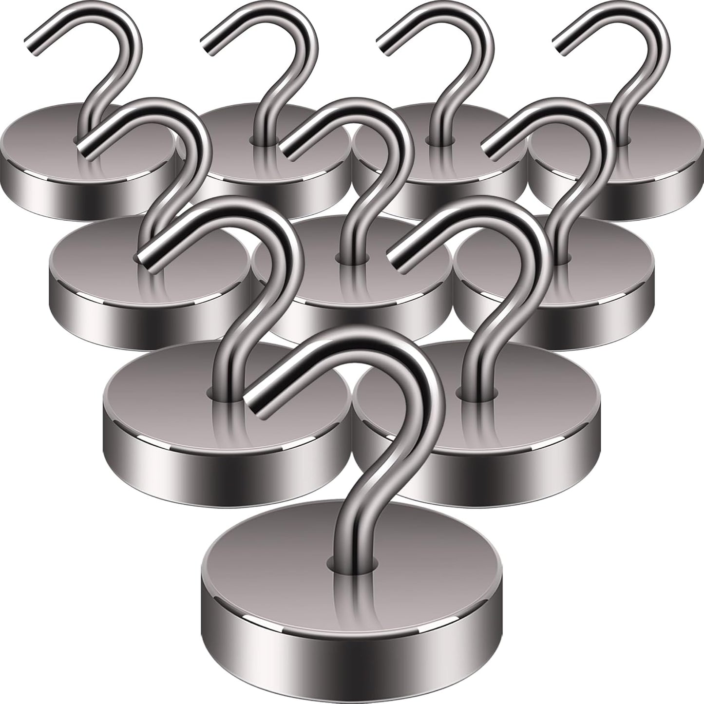 Neosmuk Magnetic Hooks, Cruise Ship Essentials, 80lb+ Heavy Duty Magnetic Hooks for Cruise Cabins, Refrigerator, Grill, Hanging, and Travel | Extra Strong Must-Haves Magnet Hook,Brown