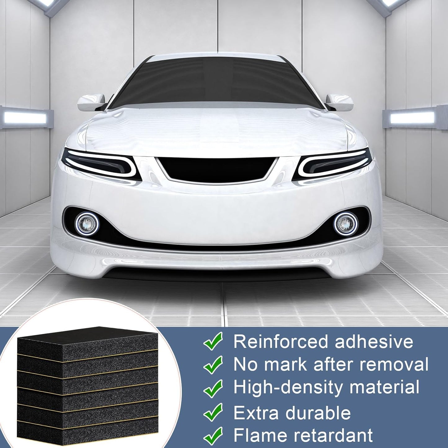 Newwiee 8 Pack Garage Wall Protector, Garage Bumpers for Parking Car Anti Collision Wall Guard Self Adhesive EVA Foam Pole Padding for Warehouse Parking, 11.81 x 3.94 x 1.18 Inch