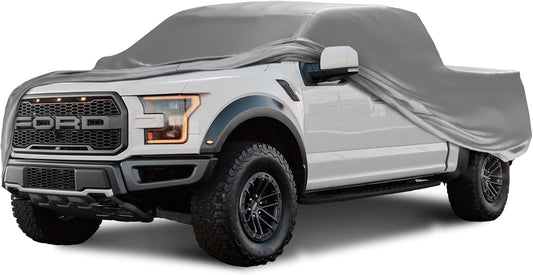 Car Covers Weatherproof Max Truck Cover & Warranty Compatible with Ford 1984-1989 F-150 Regular Cab, 8'– Outdoor Cover, Prevents Theft with Cable Lock