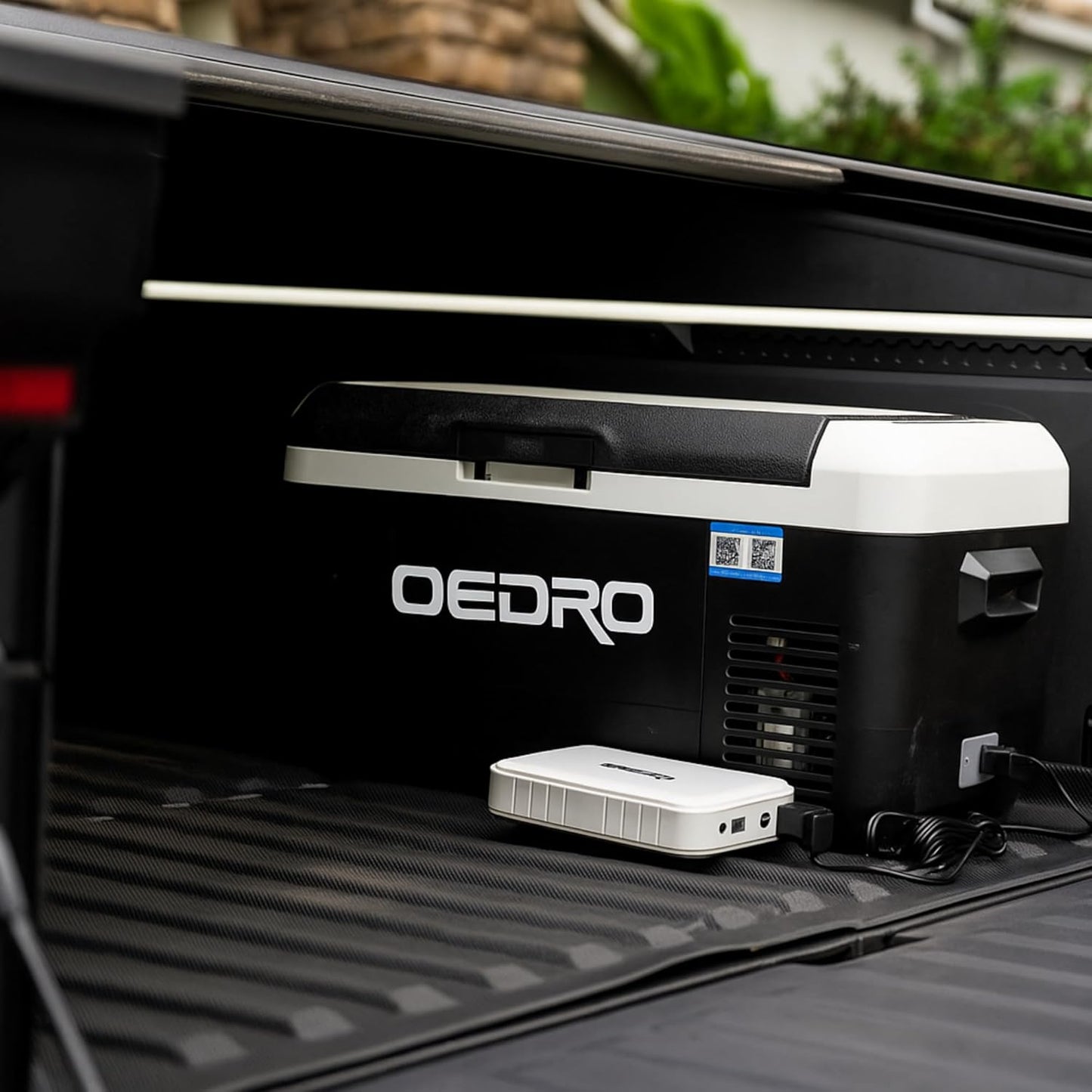 OEDRO Floor Mats & Truck Bed Mat Fit for Tesla Cybertruck 2024 2025, TPE All Weather Floor Liners Custom Fit for 2024 Cybertruck Accessories, 1st & 2nd Row Car Mats and Truck Bed Liner, Black