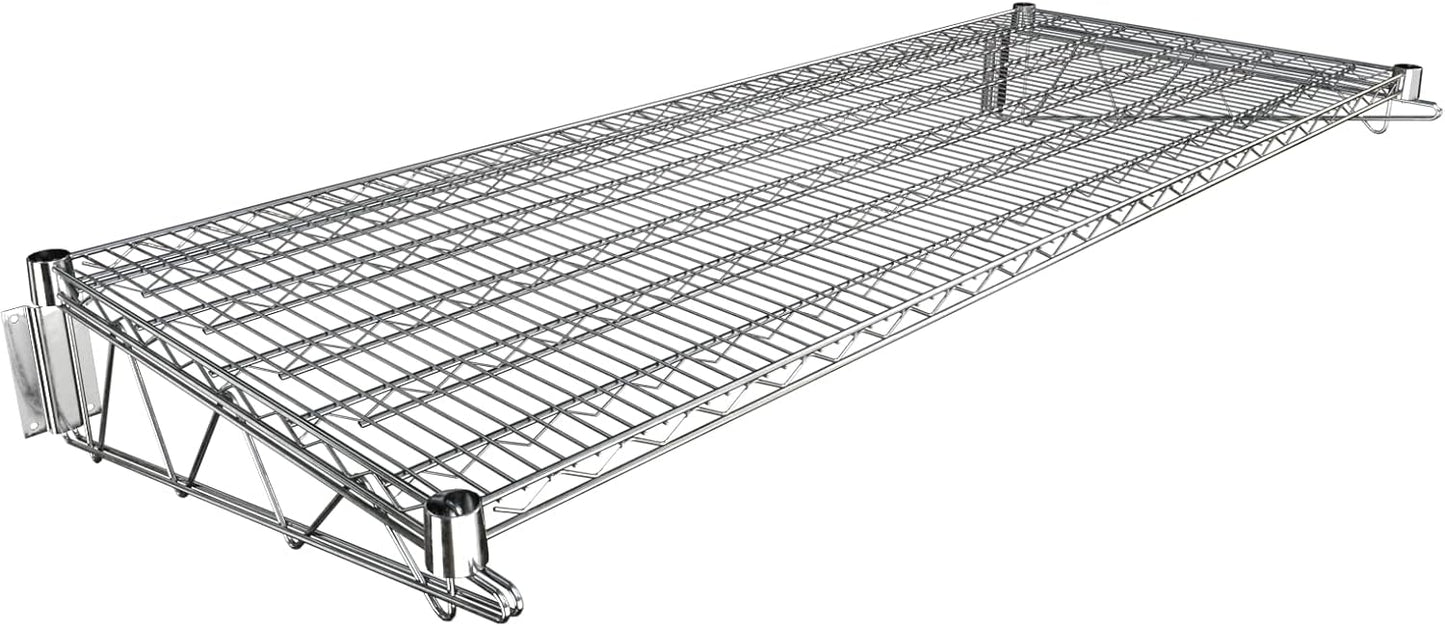 24" x 60" Chrome Wire Wall Mount Shelf
