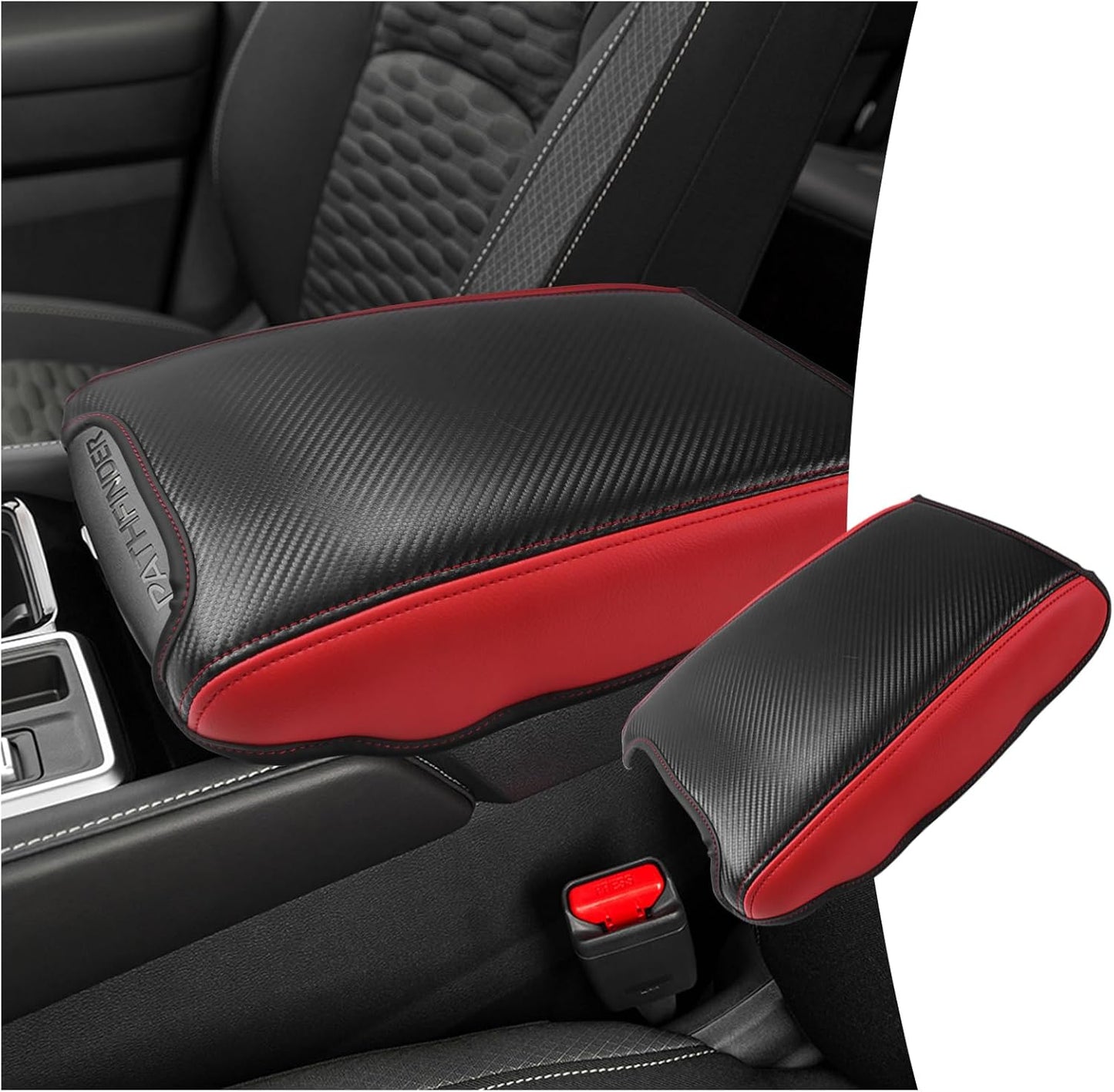 CDEFG for Nissan Pathfinder 2022-2025 Center Console Cover Armrest Box Cover for Pathfinder (S, SV, SL, Rock Creek, Platinum) 2022 2023 2024 2025 Accessories Console Arm Rest Protector