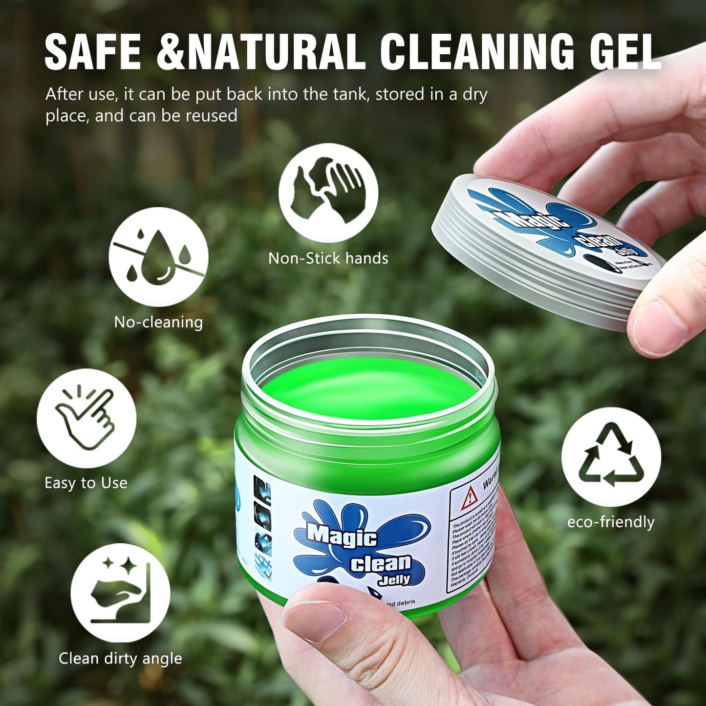 DNA MOTORING Car Cleaning Gels Auto Detailing Tools Cleaning Putty Car Interior Cleaner, Car Jelly Cleaner, Keyboard Cleaner, Car Cleaning Supplies Car Gifts for Men Women,Green, TOOLS-00255