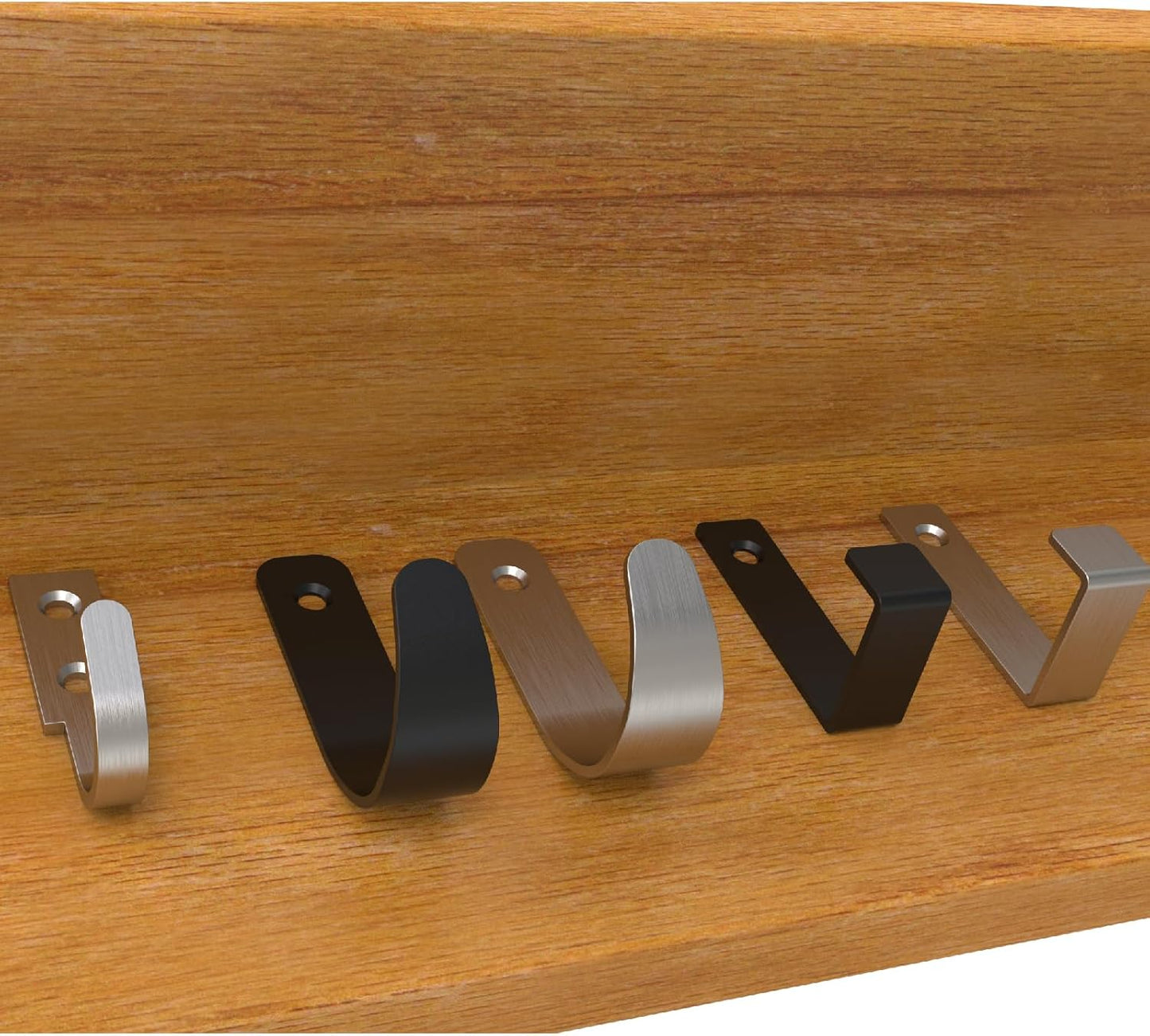 Hooks for Hanging Stainless Steel Heavy Duty Coat Hook Wall Hooks Robe Hanger Hooks Hanging Hat Key Holder for Towel, Bag Indoor Outdoor (Silver-Square, 2.5x1.3inch,8pcs) (-Square, 2.5x1.3)