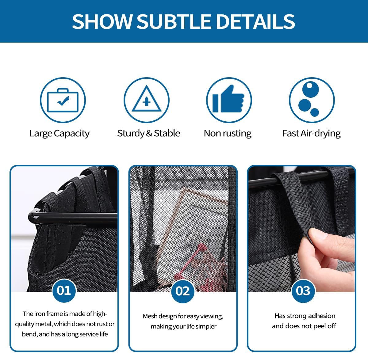 2Pcs Large Slatwall Baskets Mesh Slatwall Baskets with Zipper Mounted Storage Baskets Hanging Slatwall Accessories for Shops Rooms Storage Display Organizing(16 * 12 * 16inch)