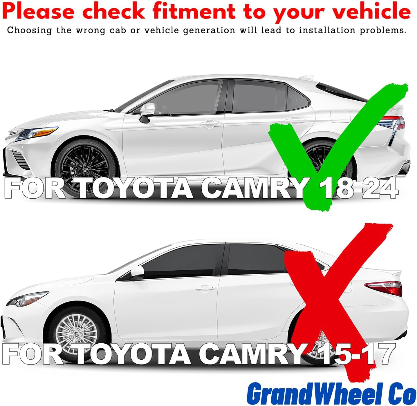 Window Deflectors Smoke Tinted in-Channel Side Window Vent Visor Deflectors Rain Guards Compatible with Camry 2018-2024 - 4pcs. GW0370