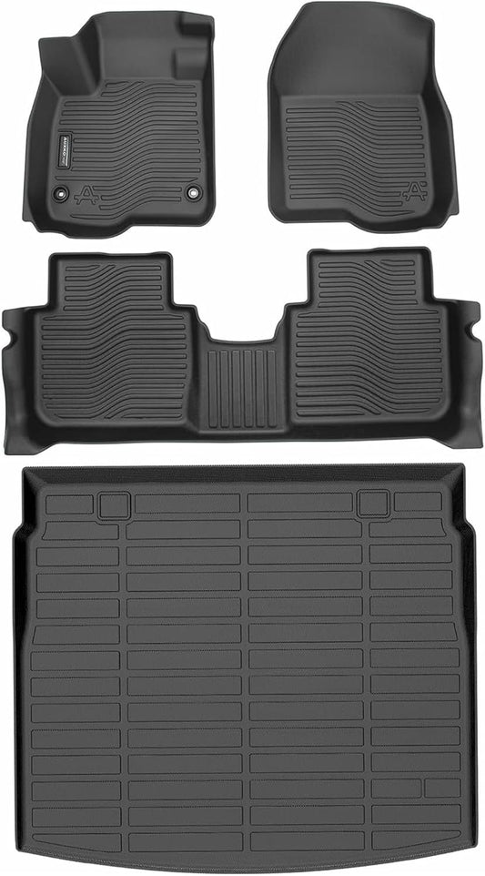 Auxko All Weather Floor Mats Upper Cargo Mat Fit for Honda CR-V 2023 2024 2025 2026(Include Hybrid) TPE Rubber Liners CRV Accessories Odorless Anti-Slip Floor Mats Cargo Mat for Upper Position