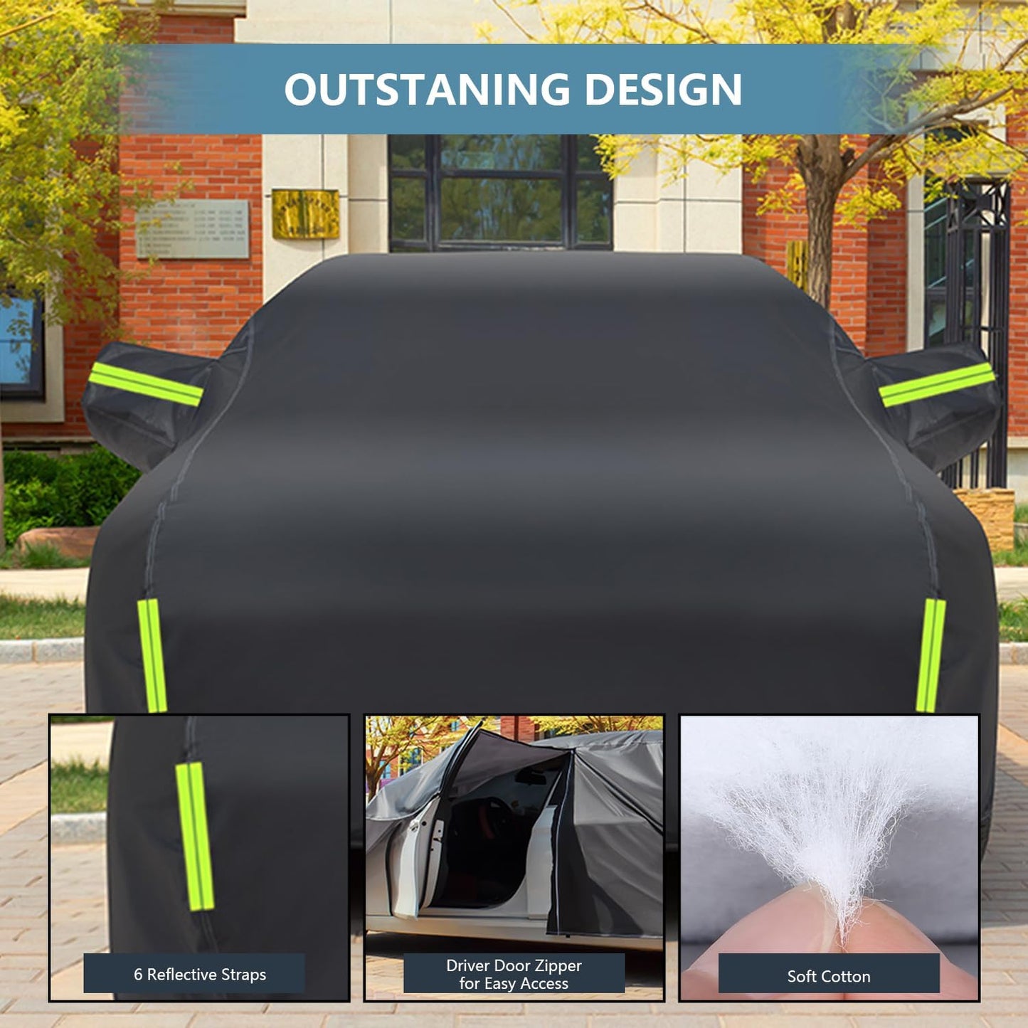 7 Layers Heavy Duty SUV Car Cover Fit for Toyota RAV4 (2006-2025), Waterproof, Tear & UV Resistant, Outdoor Full Car Cover with Storage Bag, Windproof Sun Rain UV Dust Snow Protection