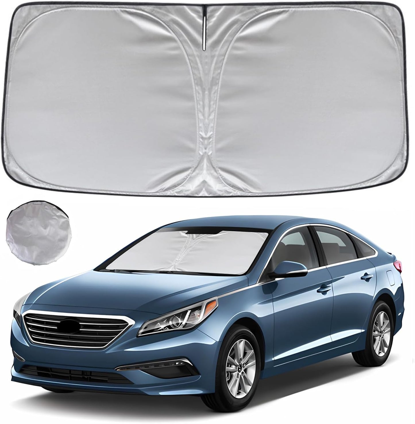 KAYZT Windshield Sun Shade for 2015-2019 Hyun-dai Sonata Foldable Sunshade Front Window Custom Fit Car Accessories