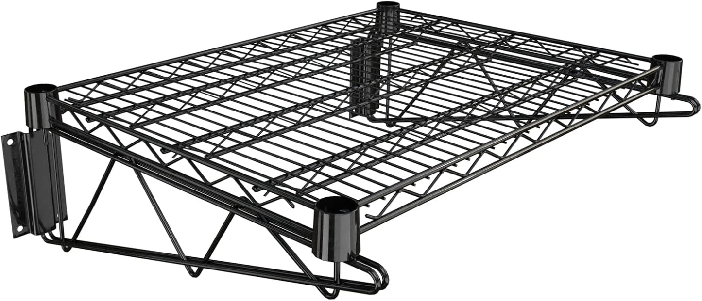18" x 24" Black Epoxy Wire Wall Mount Shelf