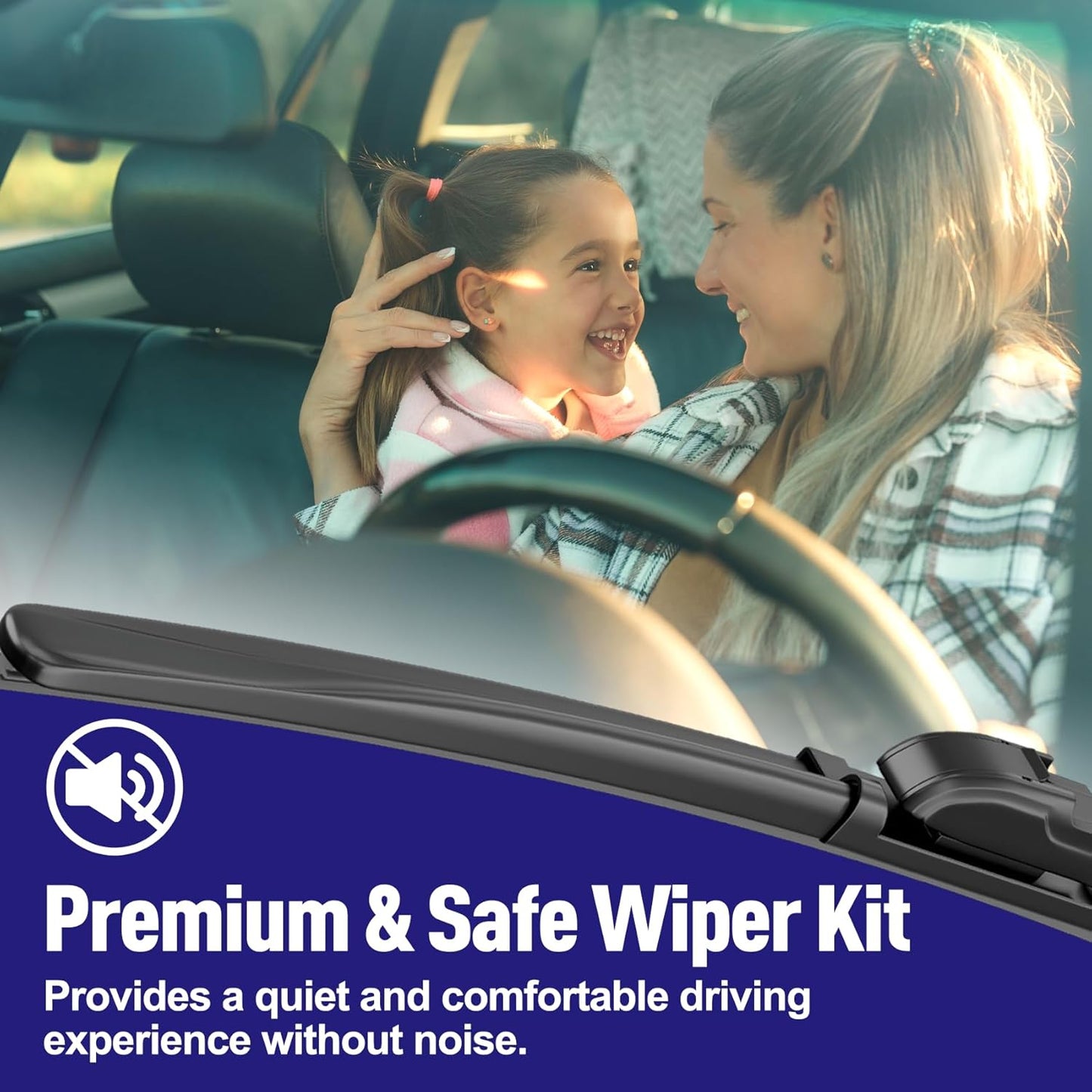 AJK Wiper Blades for Hyundai Elantra GT 2013 2014 2015 2016 2017, 2 Piece All Weather OEM Quality Automotive Replacement Windshield Wiper Blades for My Car