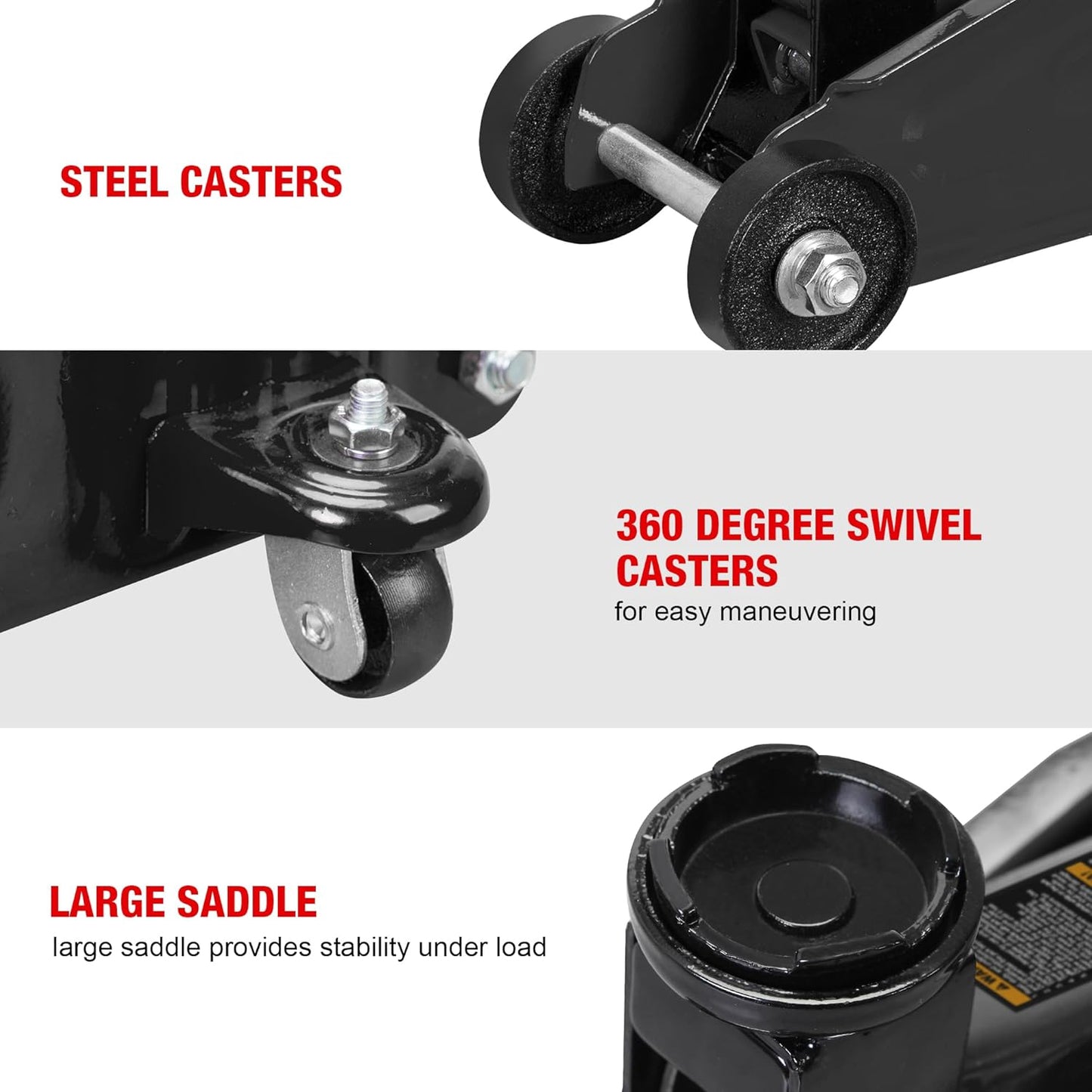 BIG RED Torin Hydraulic Trolly Service/Floor Jack with Blow Mold Carrying Storage Case, 1.5 Ton (3,000 lb) Capacity, Black,AT820014SB-1