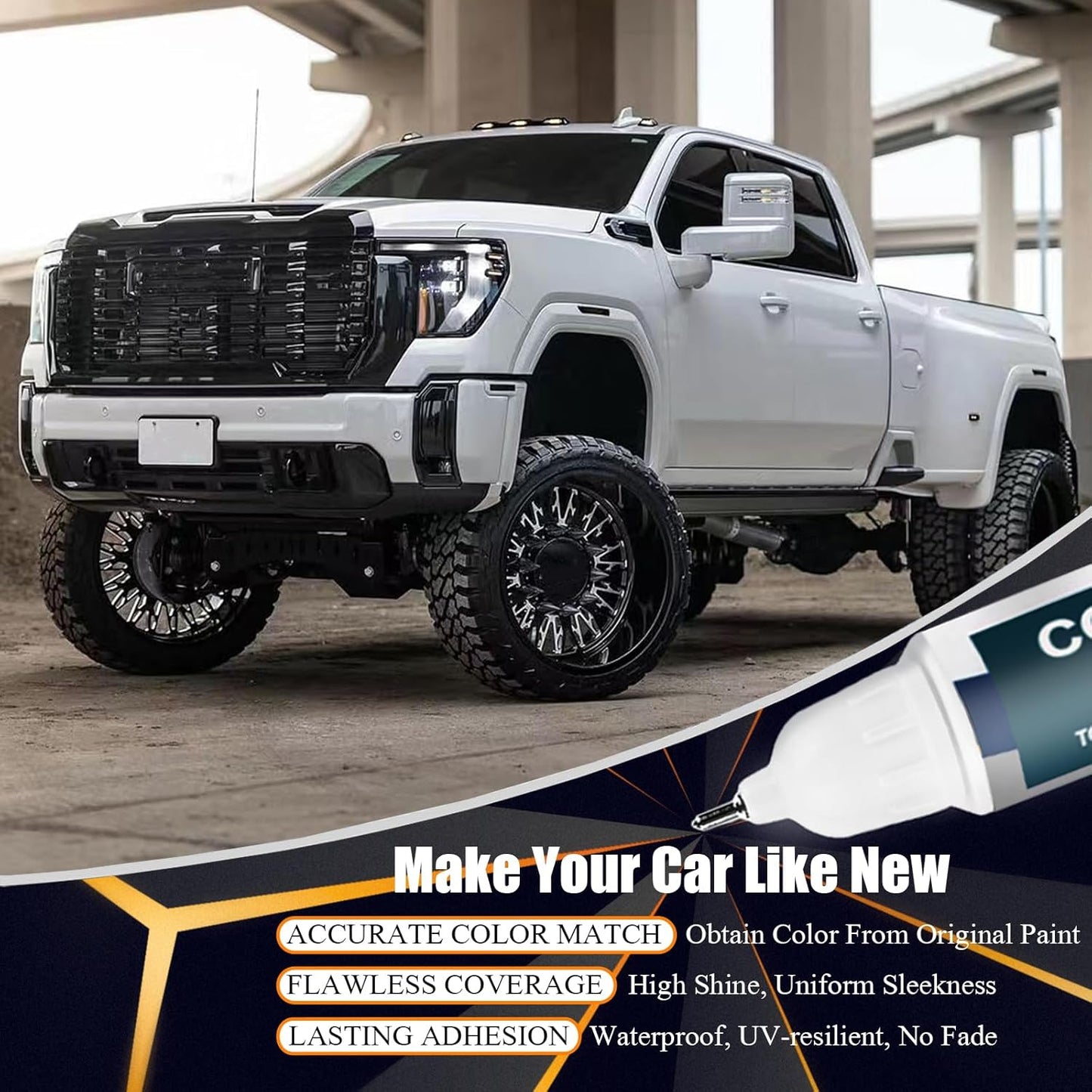 Thunderstorm Gray(GNO/WA633D) Touch Up Paint for GMC, Car Paint Pen Scratch Repair Two-In-One Touch Up Paint, Premium Car Scratch Remover for Deep Scratches