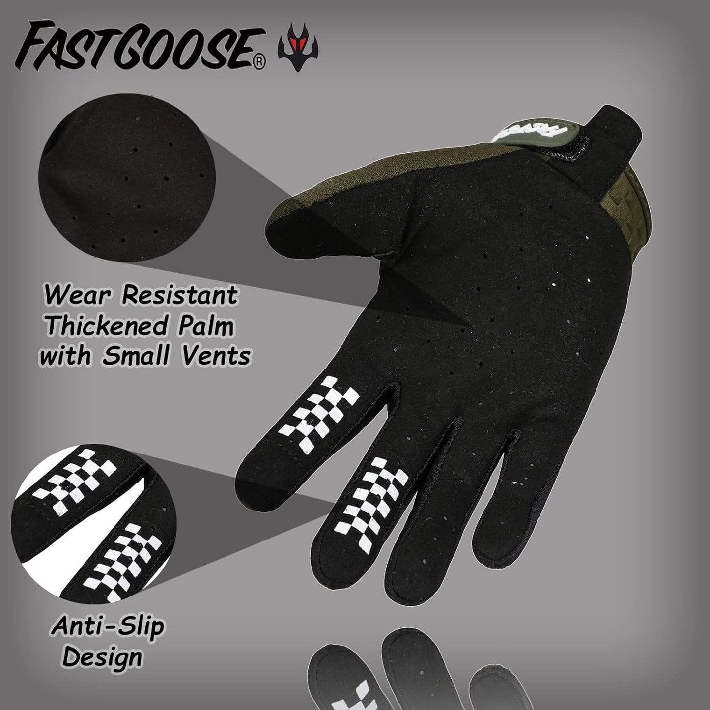 Dirt Bike Motorcycle Gloves - Motocross, Motorbike & ATV Off Road Racing Sports Cycling Gloves