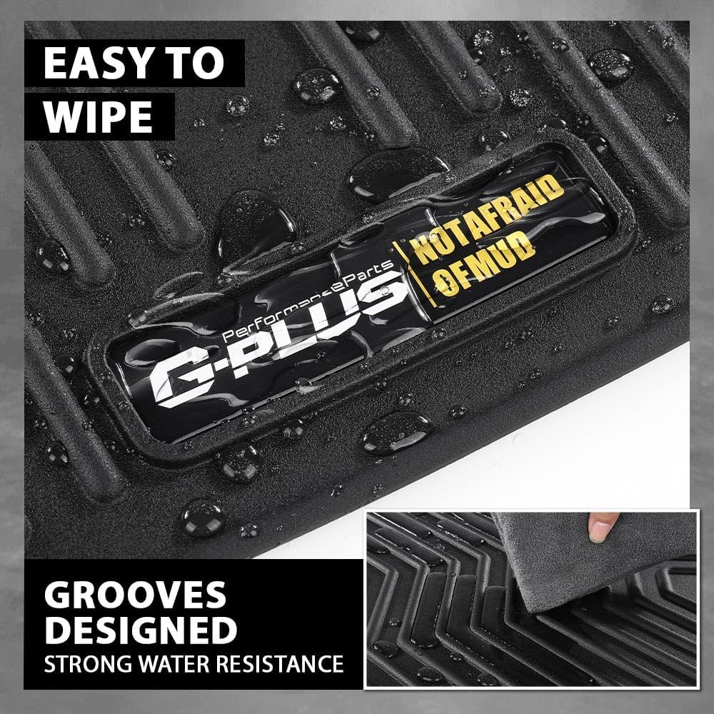 G-PLUS Rear Trunk Mat Compatible with Honda HRV 2023 2024 2025 TPE All Weather Full Cover Protection 1 Piece Black Cargo Mats Floor Mats