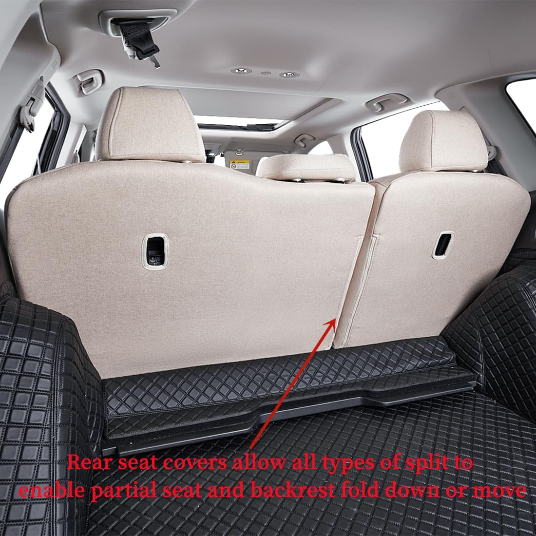 coverdream Custom Seat Covers Compatible with Select Honda CRV 2015 2016 Models (Beige,Full Set)