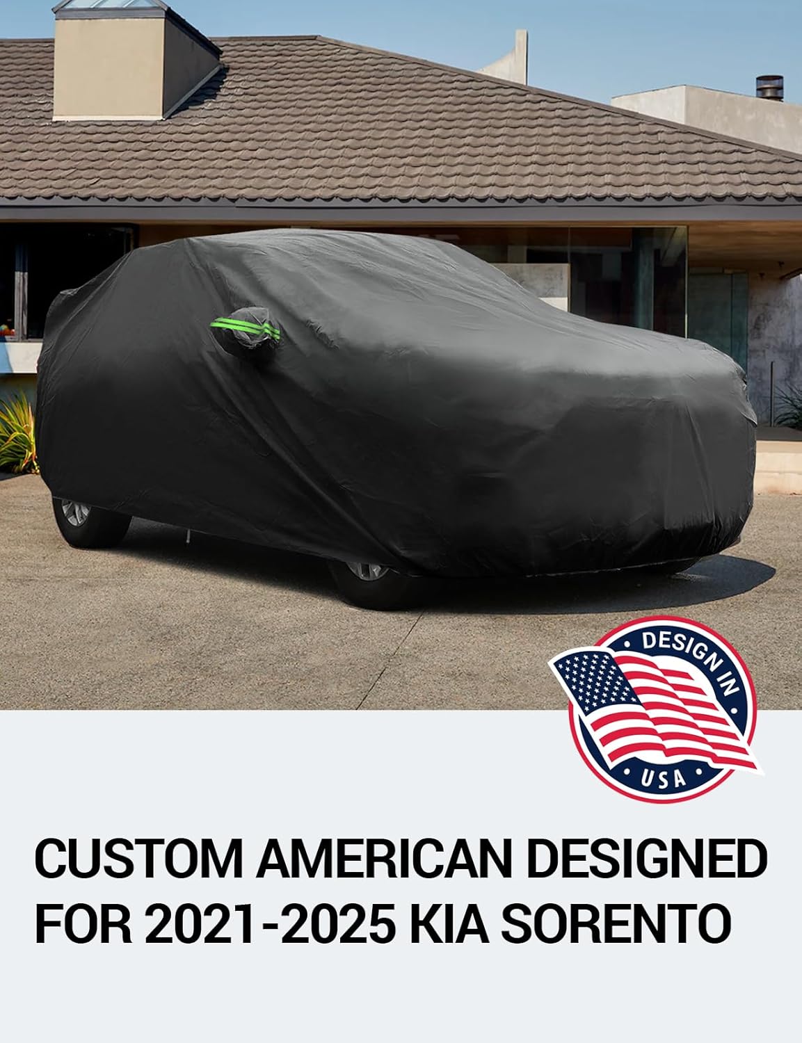 Proadsy 2025 Upgrade Car Cover Custom Fit for Kia Sorento 2021-2024 2025, Waterproof All Weather for Automobiles, Full Exterior Cover Rain Snow Sun Protector Indoor Outdoor Car Cover
