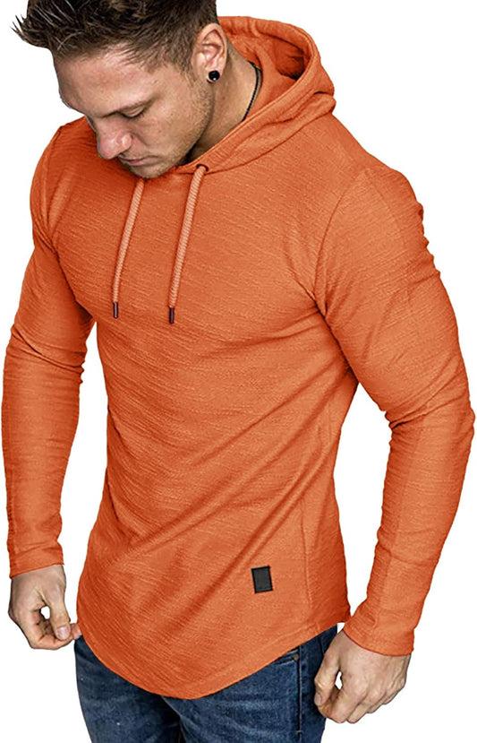 Lexiart Mens Fashion Athletic Hoodies Sport Sweatshirt Solid Color Fleece Pullover