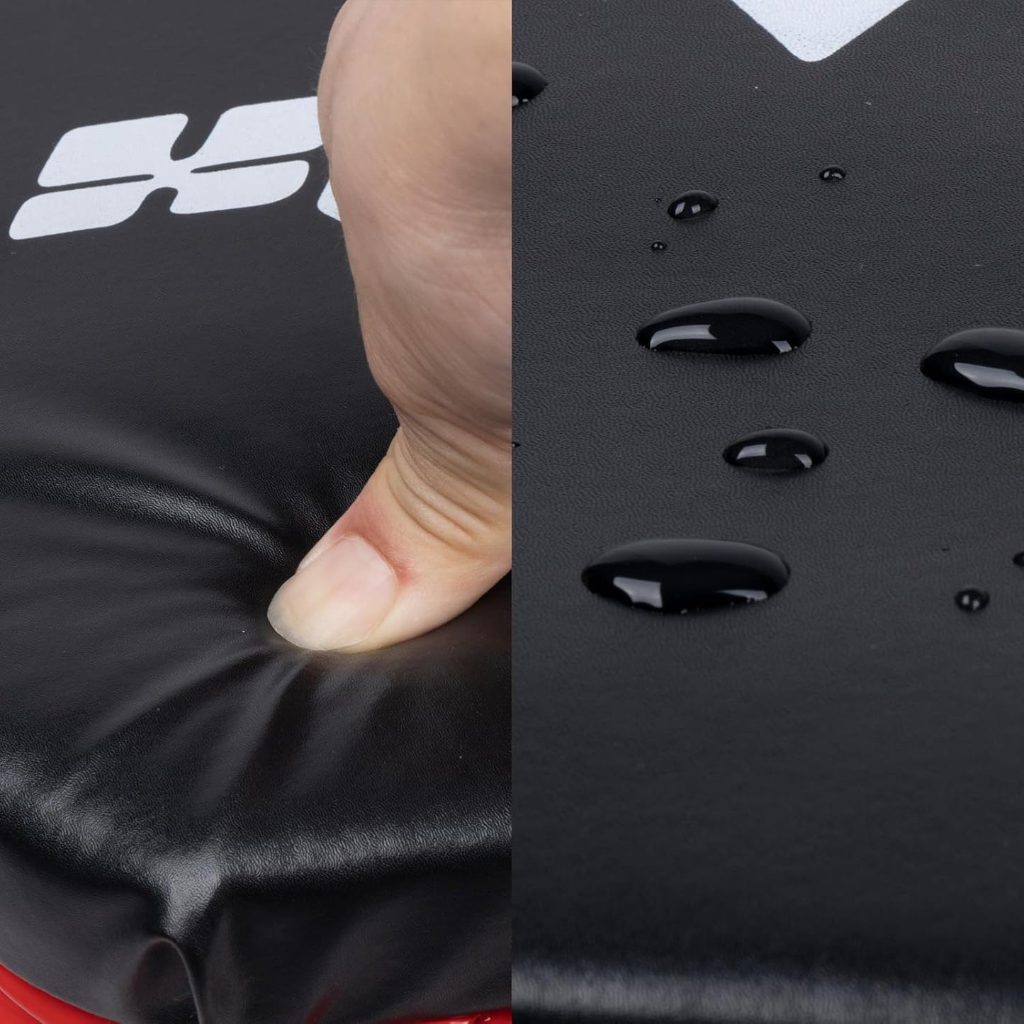 Mechanic Creeper 36 inches 3-in-1 Mode Z Seat 340lbs Capacity, Foldable Garage Adjustable Rolling Folding with 6pcs Wheels Roller, Lay Down Sit Lean Back, Under Car Auto Repair, Red Black