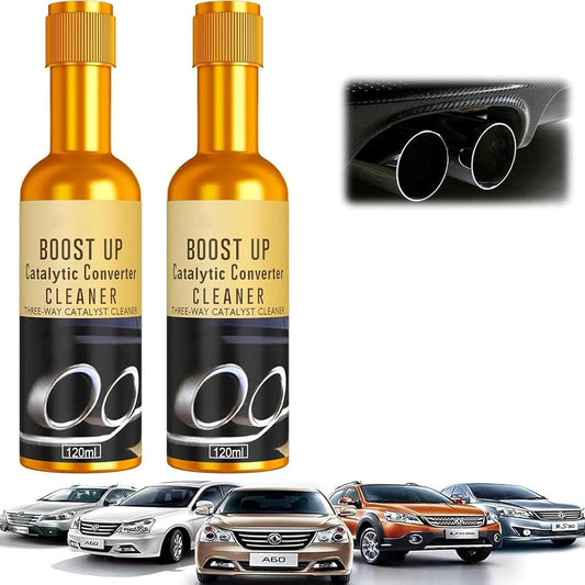 2Pcs Catalytic Converter Cleaner, Auto Parts Engine Auto Parts Engine Cleaner, Pipe Carbon Removal Cleaner Treatment Additive Oil, Fuel System Treatment Oil Additive for Gas and Diesel Car (120 ml)