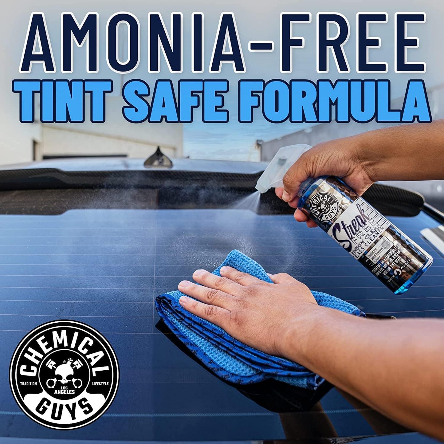 Chemical Guys CLD3001602 Streak Free Glass & Window Cleaner (Works on Mirrors, Navigation Screens & More; Car, Truck, SUV and Home Use), Ammonia Free & Safe on Tinted Windows, (2 Pack) 16 fl oz