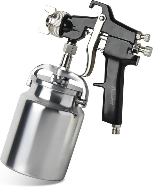 Industries - 2.0 mm Siphon Feed Spray Gun with 1000 ml Metal Cup - Precision LVLP Paint Sprayer - Professional & DIY Projects - Efficient Painting Tools - Consistent Finish