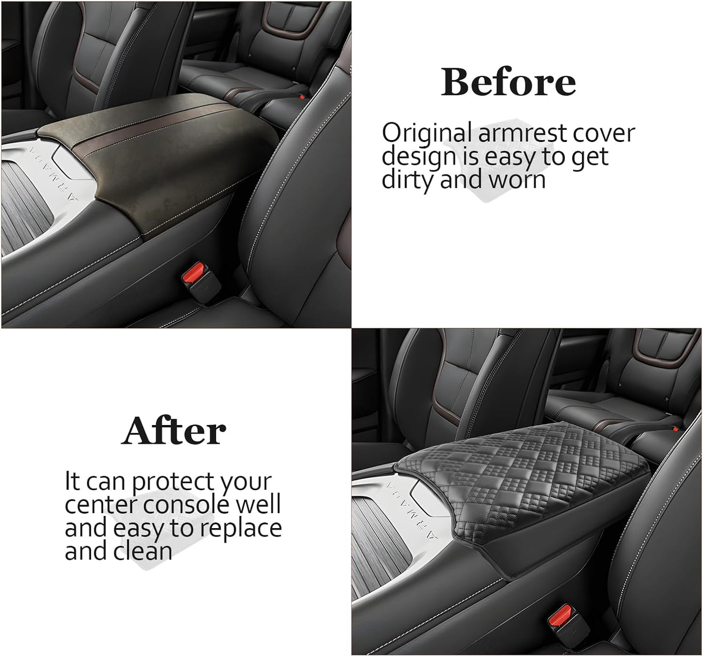 SKTU for 2025 Nissan Armada Armrest Cover for 2025+ Nissan Armada (SV/SL/Platinum/Pro-4X/Platinum Reserve) Center Console Cover Nissan Armada 2025 Accessories Center Console Cushion (Thicken)